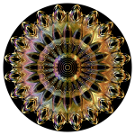 Chromatic Mandala Line Art Gold Extra