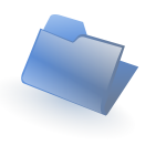 Blue closed folder vector image