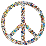 Colorful Circles Peace Sign 16 Variation 2