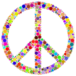 Colorful Circles Peace Sign 2