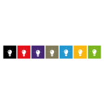 Colorful idea icons