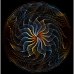 Colorful Wavy Vortex Line Art 6