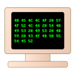 Vector illustration of old style computer screen