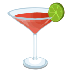 Cosmopolitan cocktail vector image