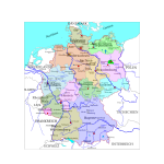 Political map of Germany vector drawing