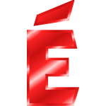 Effect Letters Alphabet red: Ã‰