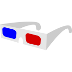 3D Glasses vector drawing