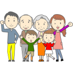 Happy family vector clip art