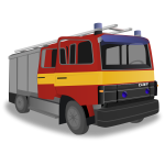 Fire truck vector drawing