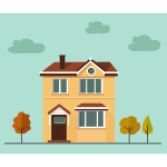 Flat Shaded House Scene