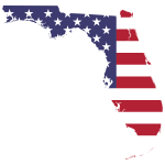 Florida America Flag Map