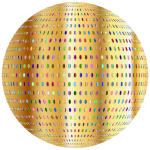 Gold Polka Dots Sphere Variation 2