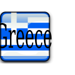 Greece flag with writing vector illustration