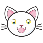 Happy White Cat 2