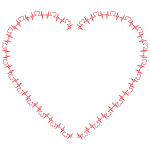 Heart Shaped EKG Rhythm