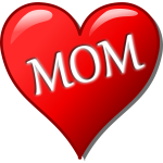 Mother's day heart vector image