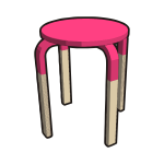 IKEA FROSTA Stool Half MAGENTA