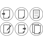 Vector graphics of set of computer OS icon