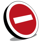 Ground no entry sign vector clip art