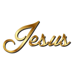 Jesus Gold Typography