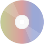 CD with a rainbow reflective side vector illustration