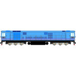 Blue locomotive