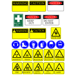 Safety signs collection vector image