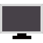 Gray LCD screen vector clip art