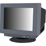 Monitor CRT vector clip art