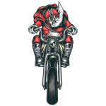 Motorcycle Santa vector image