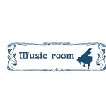 Music room door sign vector image