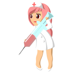 Nurse With Giant Syringe