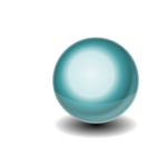 3D sphere with reflection vector image