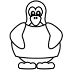 Penguin with a shirt 1