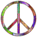 Prismatic Decorative Ornamental Peace Sign 2