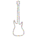 Prismatic Floral Guitar Outline 2