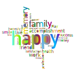 Prismatic Happy Family Word Cloud 3 No Background