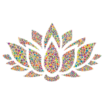 Prismatic Lotus Flower Silhouette 6 Circles 5 No Background