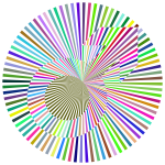 Prismatic Male Symbol Sunburst