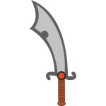 Vector of a scimitar