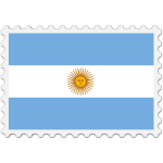 Argentina flag stamp