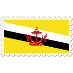 Brunei flag stamp