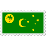 Cocos Island flag stamp