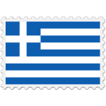 Greece flag stamp