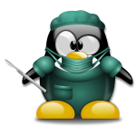 Penguin surgeon vector image