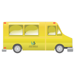 Food delivery truck vector clip art