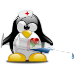 Tux nurse  vector illustration