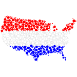 United States Flag Map Circles With Strokes