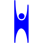 Blue man emblem