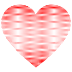 Wavy Heart Line Art